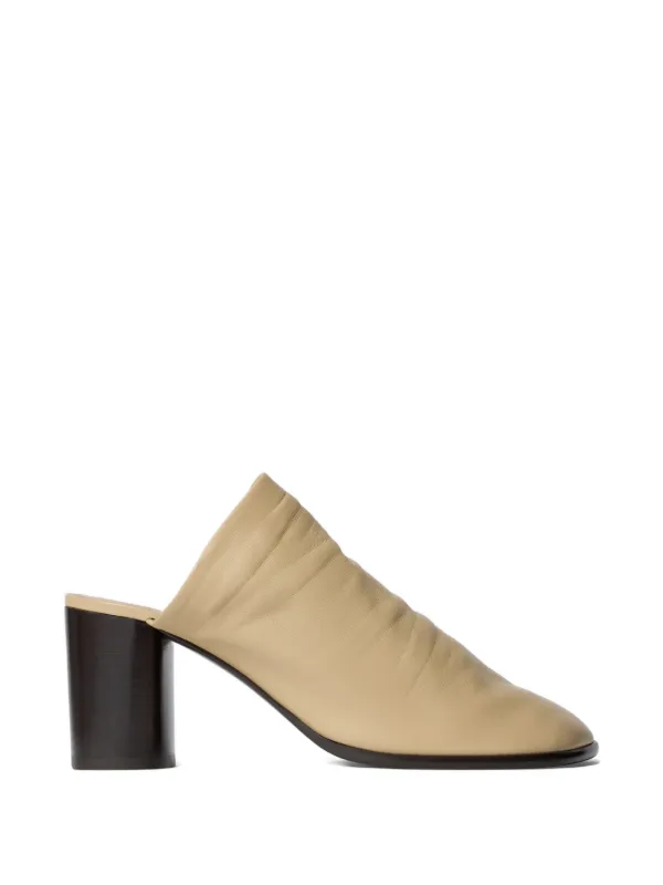 Lemaire Glove Block-heel Mules in Neutrals