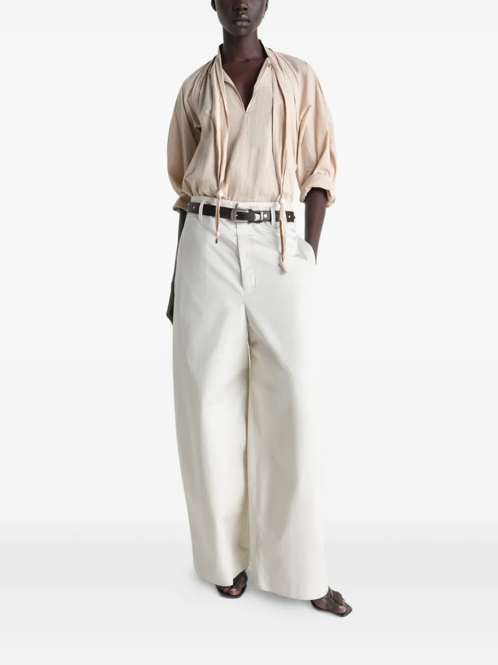  Lemaire Scarf Blouse - Neutrals 