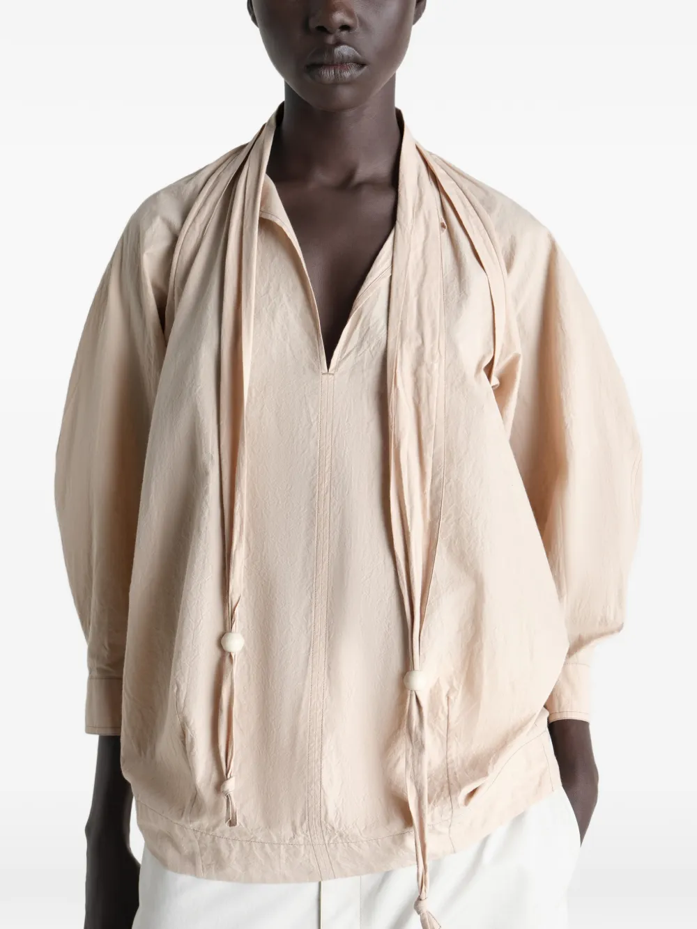  Lemaire Scarf Blouse - Neutrals 