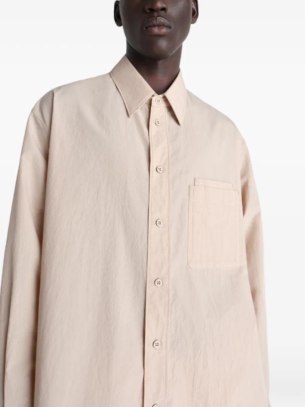LEMAIRE T-shirt met dubbele zak Beige