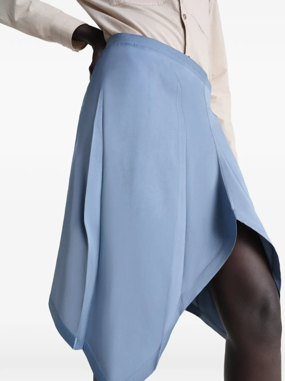 LEMAIRE Foulard Mini Skirt in Blue, view 5