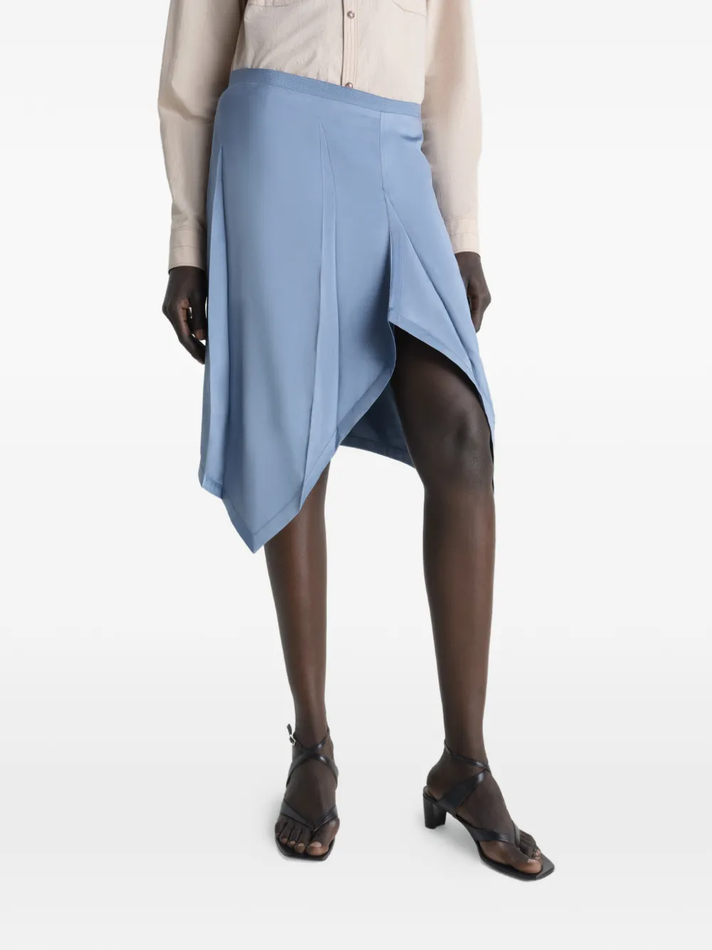 LEMAIRE Foulard Mini Skirt in Blue, view 3