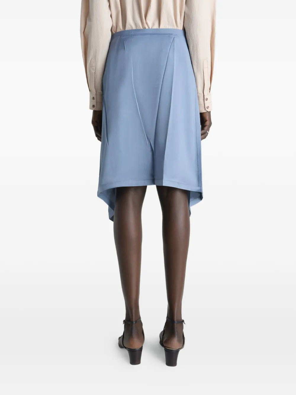 LEMAIRE Foulard Mini Skirt in Blue, view 4