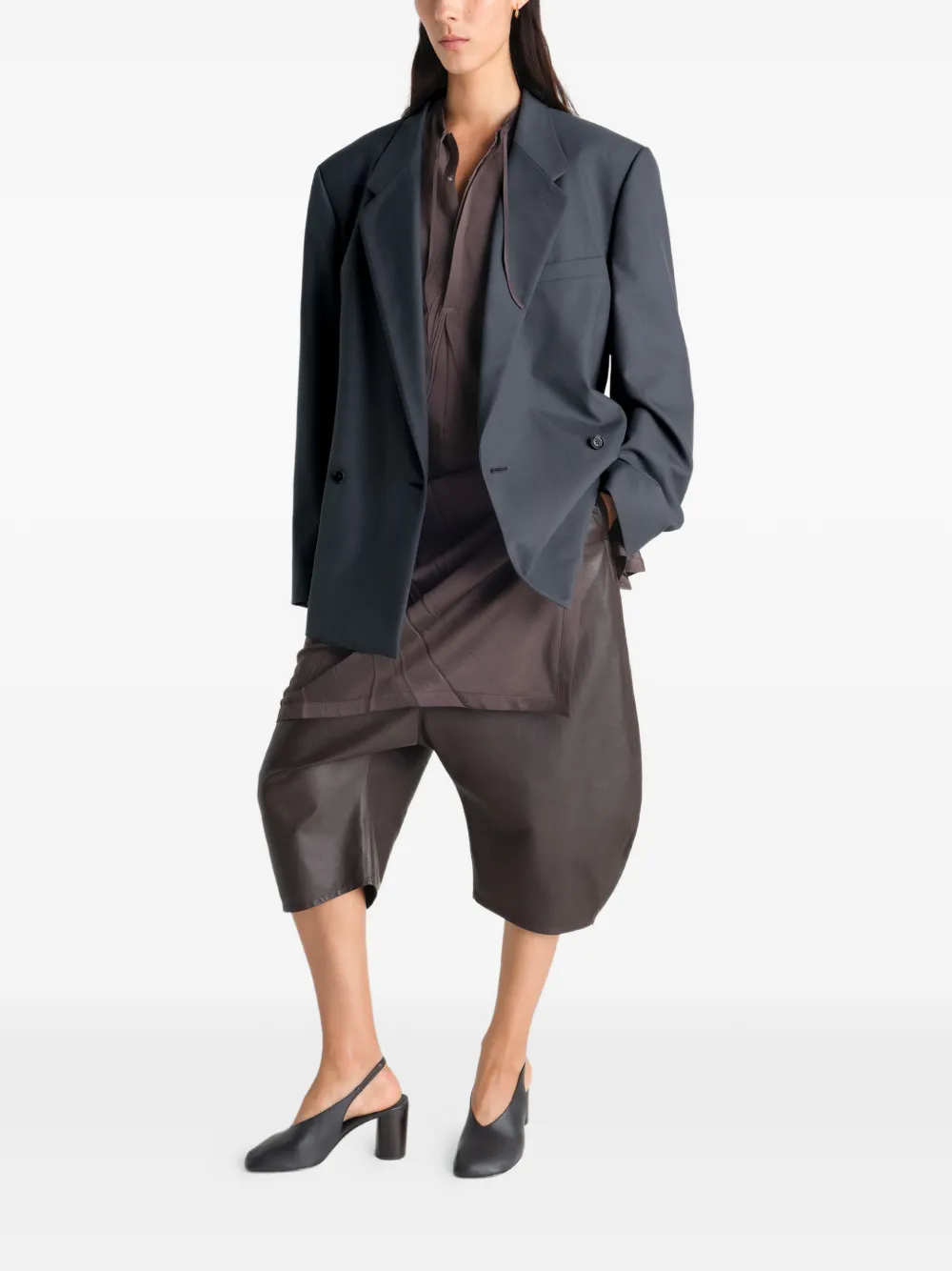  Lemaire Tailored Double-breasted Jacket - Grey 
