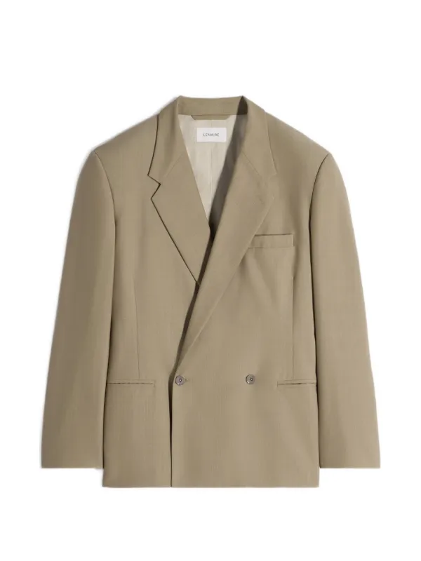 Lemaire Double-breasted Tailored Jacket in Neutrals