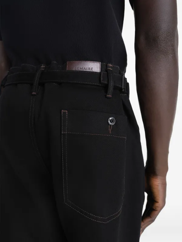LEMAIRE Maxi Workwear ワイドパンツ | ブラック | FARFETCH JP