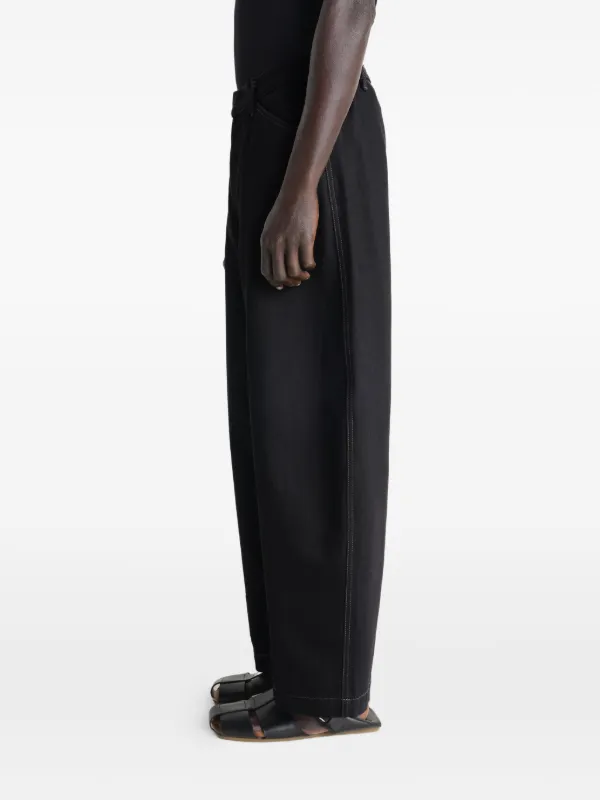LEMAIRE ブラック ワイドパンツ L LEMAIRE Maxi Workwear ワイドパンツ | ブラック | FARFETCH JP
