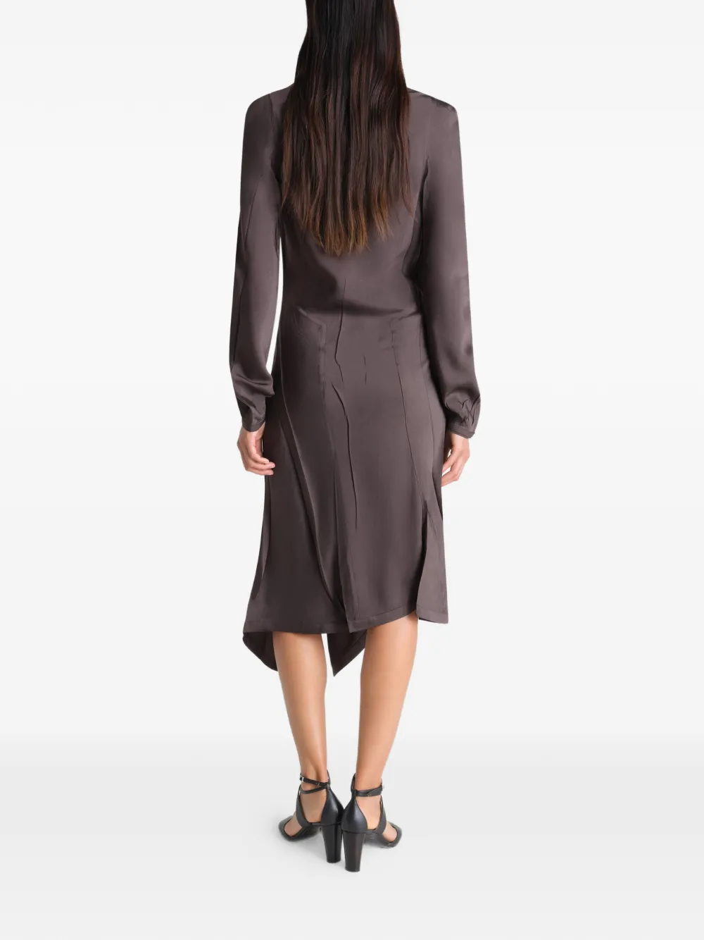 LEMAIRE Midi-jurk met plooien Bruin