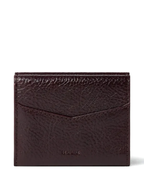 LEMAIRE Gear Trifold Wallet In Leather | Brown | FARFETCH