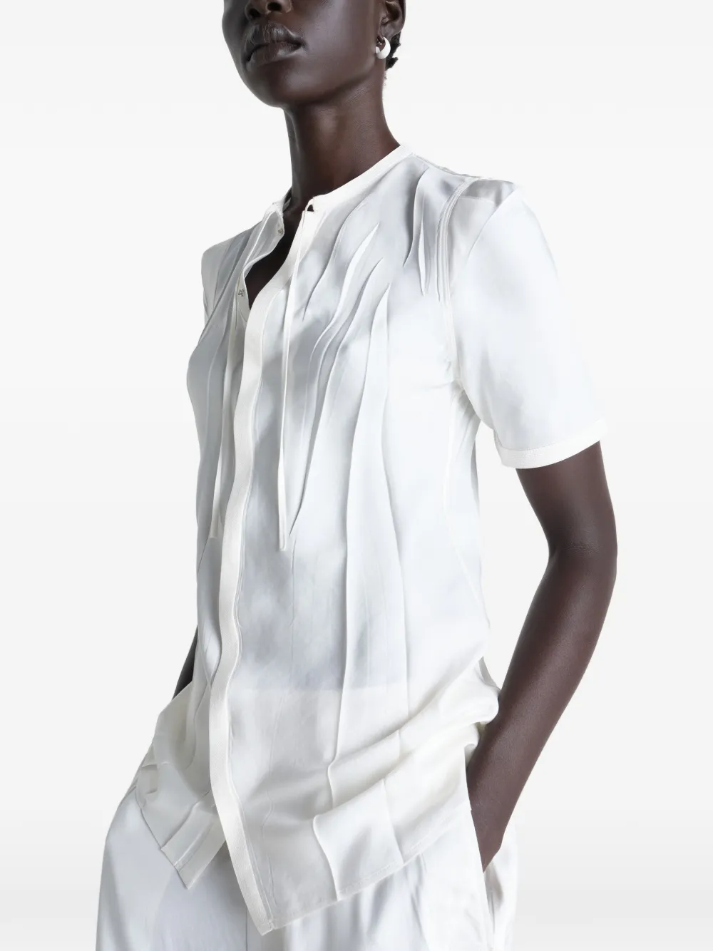 LEMAIRE Geplooide blouse Wit