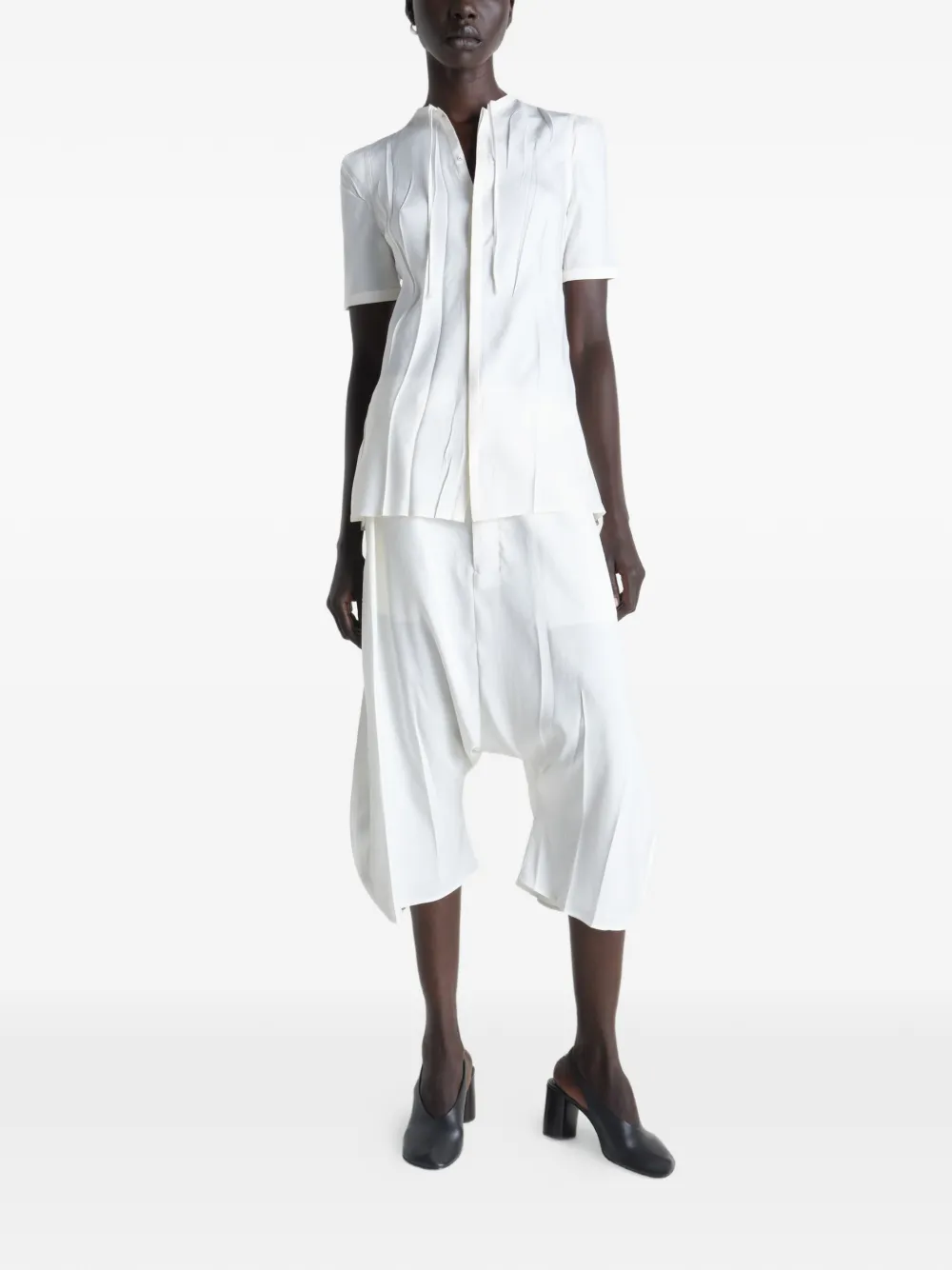 LEMAIRE Geplooide blouse Wit