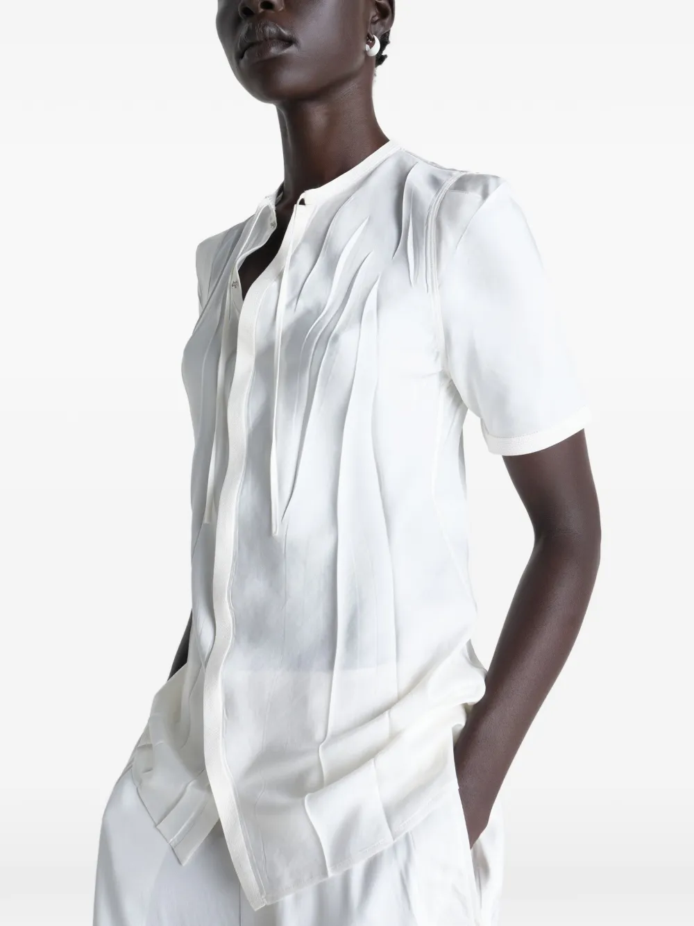 LEMAIRE Geplooide blouse Wit