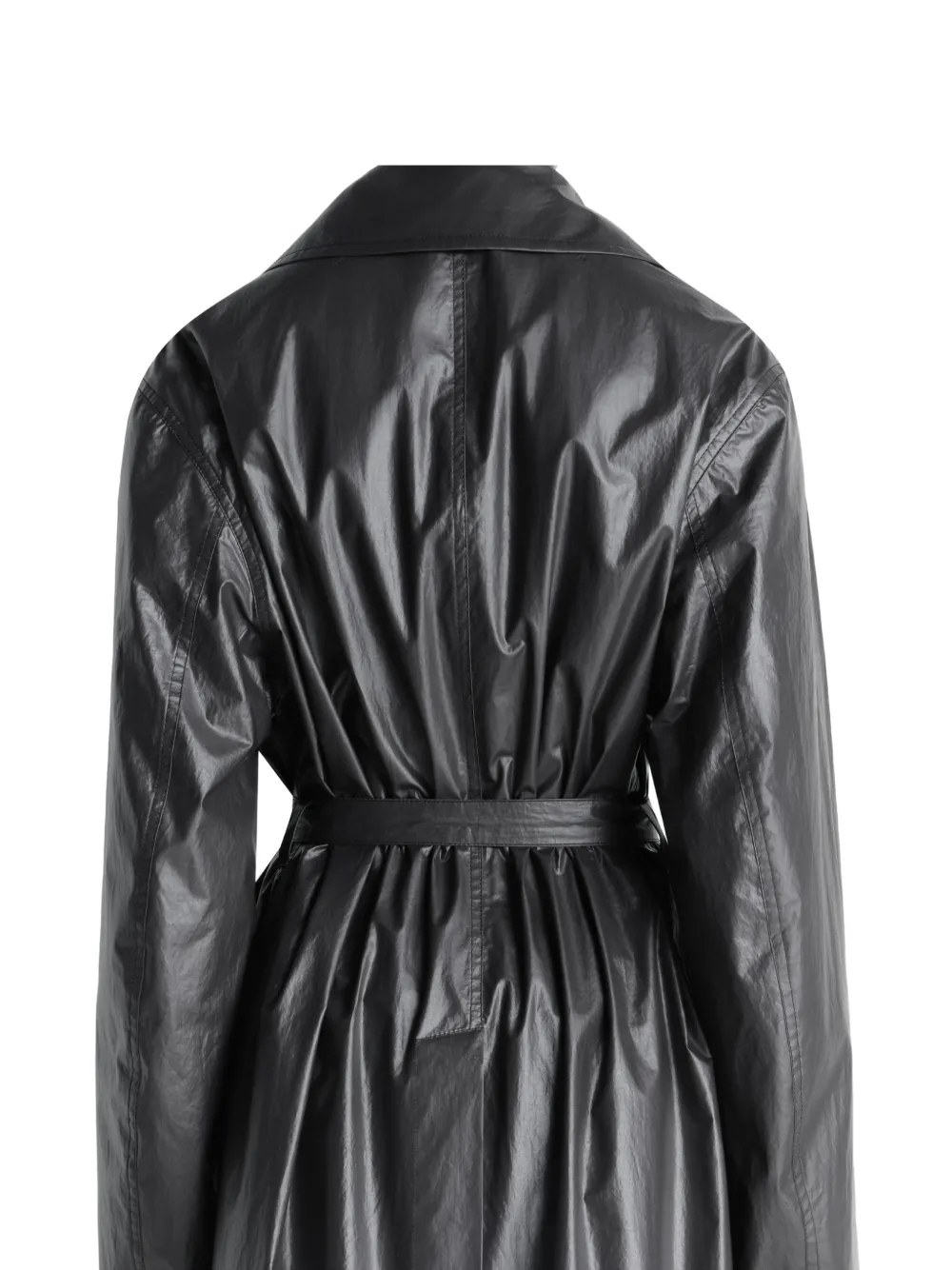 belted collar wrap coat