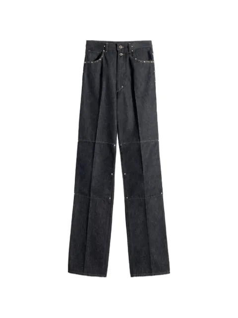 LEMAIRE high-waisted studded straight trousers