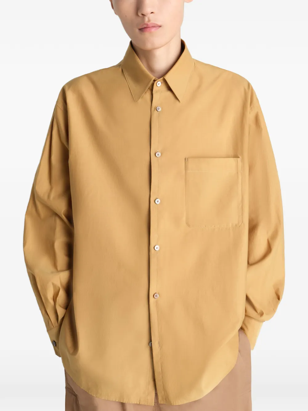  Lemaire Pocket Regular Shirt - Brown 