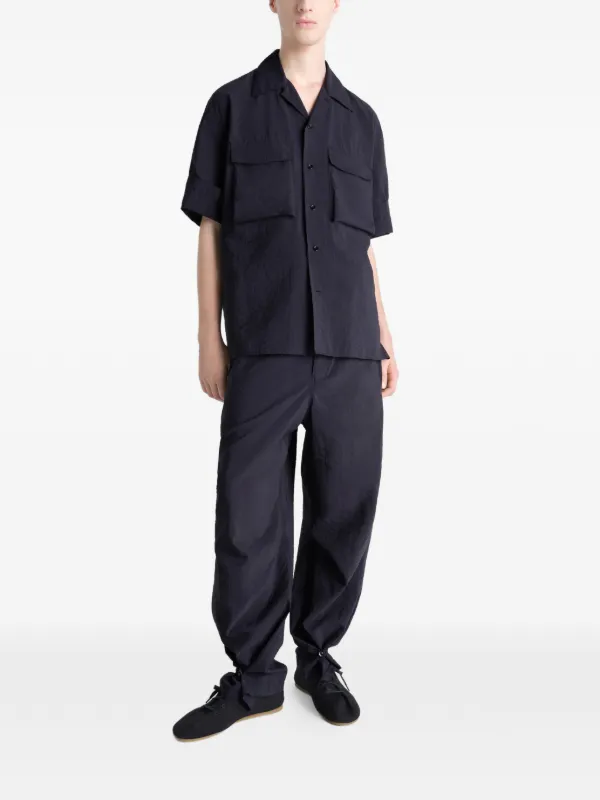 LEMAIRE Short Sleeve Utility Shirt In Washed Technical Cotton