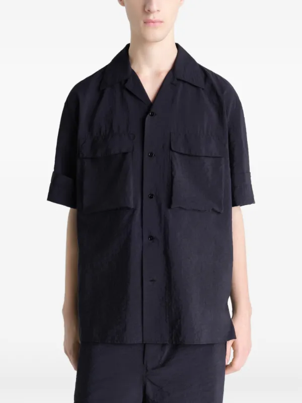 LEMAIRE Short Sleeve Utility Shirt In Washed Technical Cotton