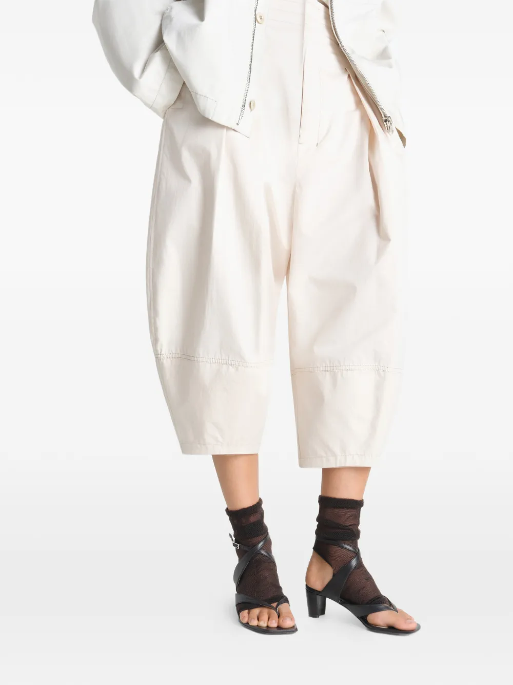  Lemaire Cut-out Tulle Socks - Brown 
