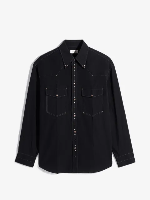 LEMAIRE shirt with studs in crepe cotton