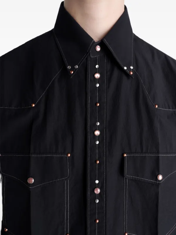 LEMAIRE スタッズ ポケット シャツ | ブラック | FARFETCH JP