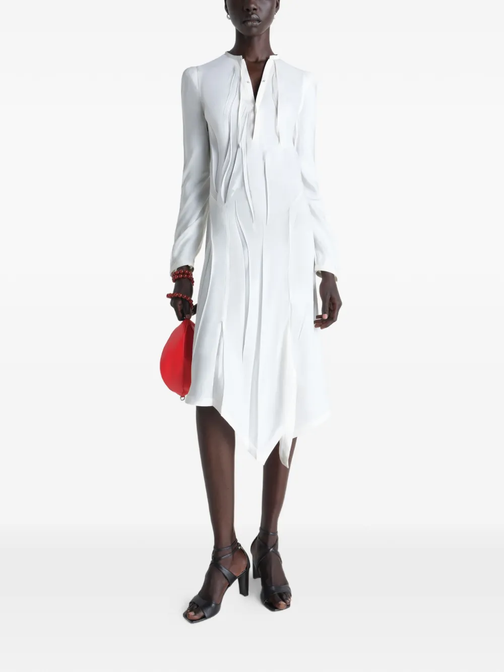 LEMAIRE Geplooide jurk Wit