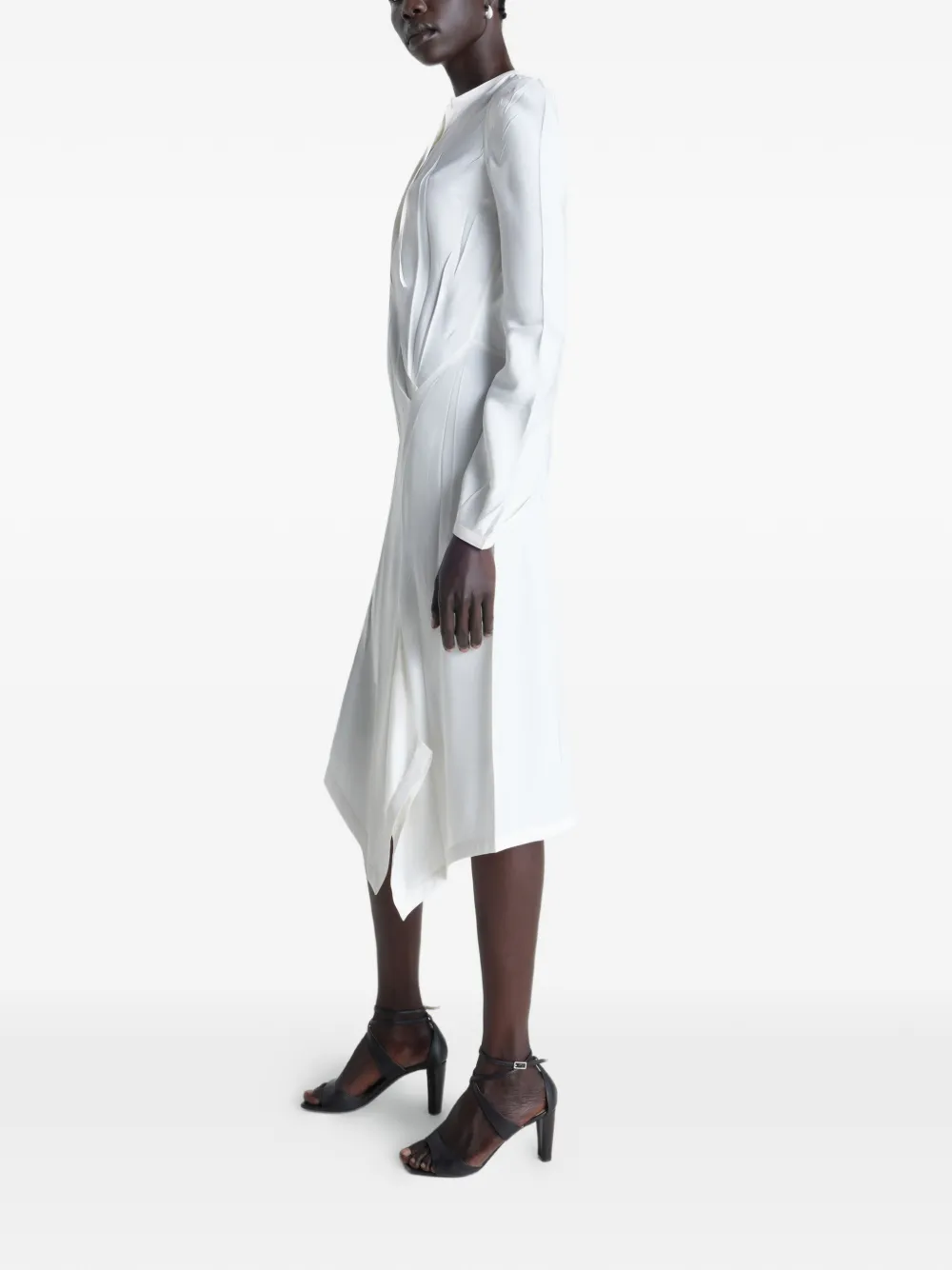 LEMAIRE Geplooide jurk Wit