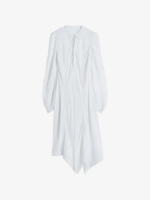 LEMAIRE creased bias dress in poly viscose twill