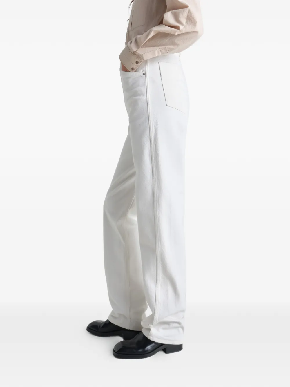  Lemaire Five Pockets Twisted Jeans - White 