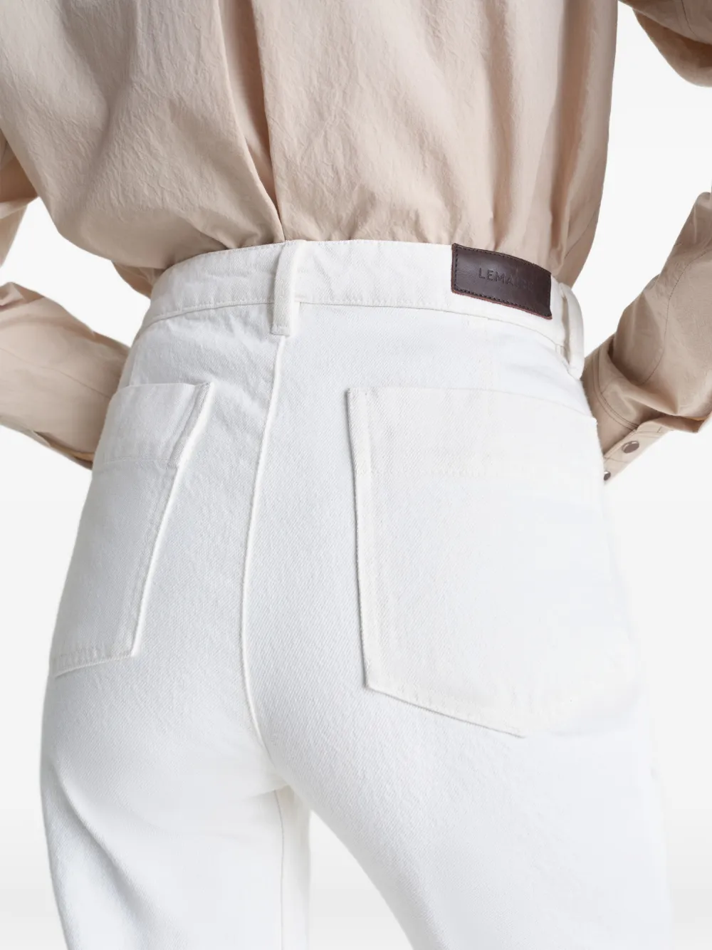 LEMAIRE Gedraaide jeans met vijf zakken Wit