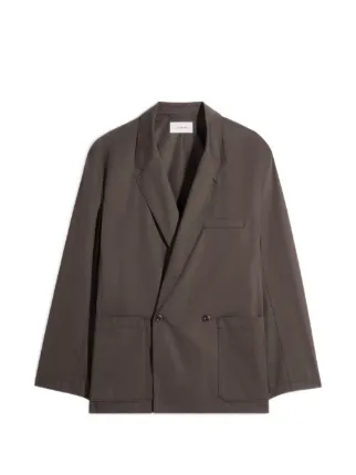 LEMAIRE double-breasted Workwear Blazer | Brown | FARFETCH