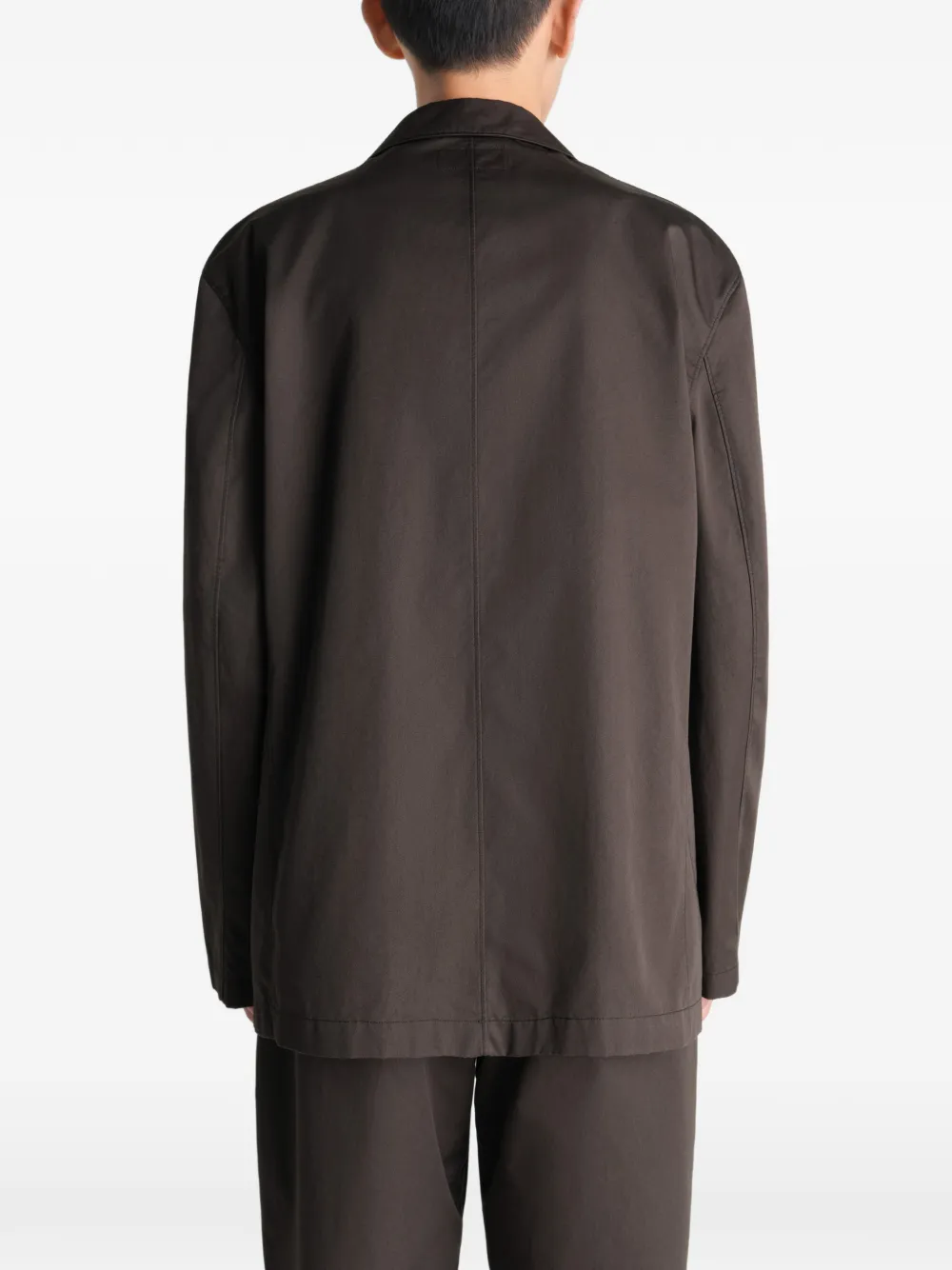 LEMAIRE double-breasted Workwear Blazer | Brown | FARFETCH