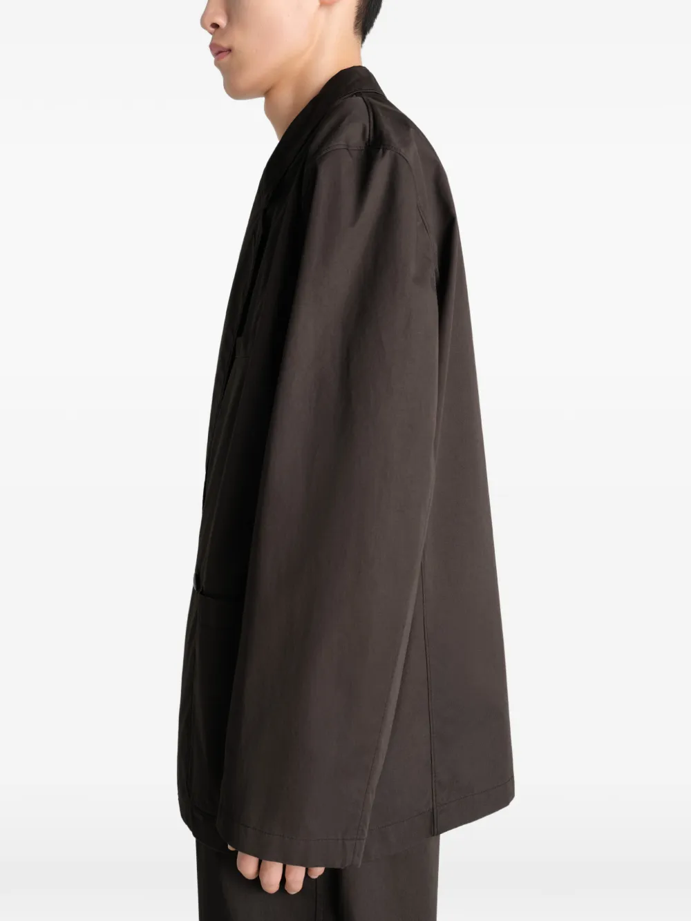 LEMAIRE double-breasted Workwear Blazer | Brown | FARFETCH