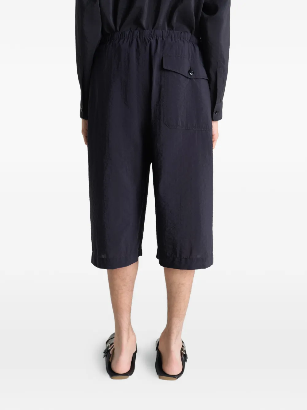 LEMAIRE Cargo easy shorts van technisch katoen Zwart