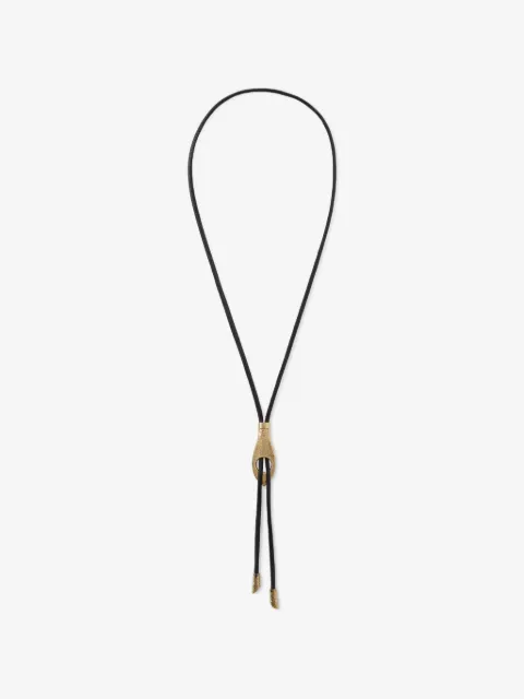 LEMAIRE Snake bolo-tie leather necklace