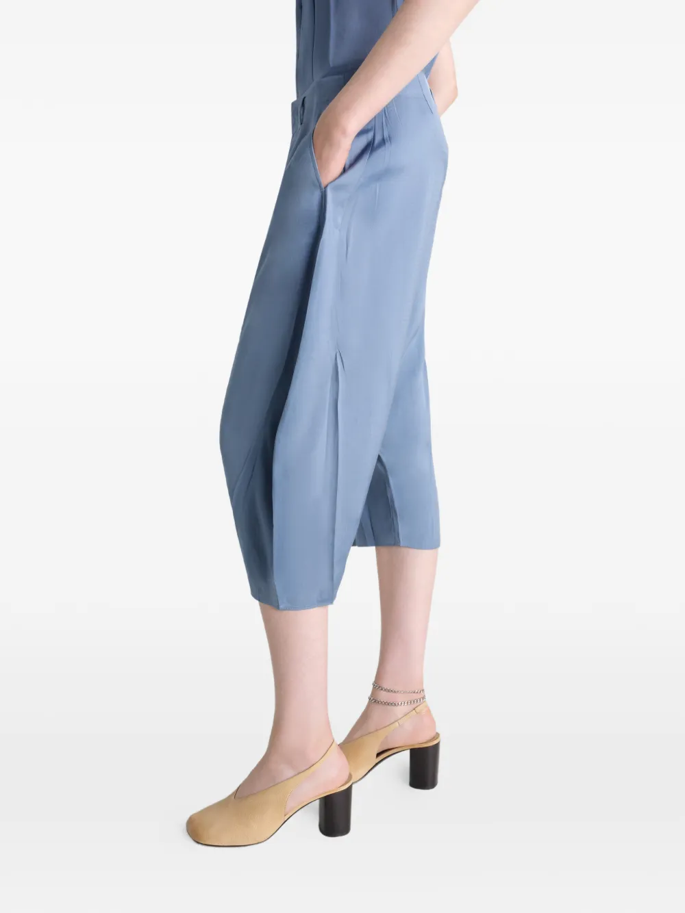  Lemaire Bermudas Con Pinzas - Azul 