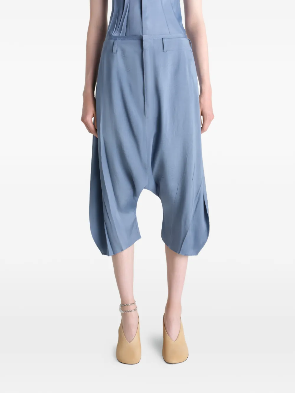  Lemaire Bermudas Con Pinzas - Azul 