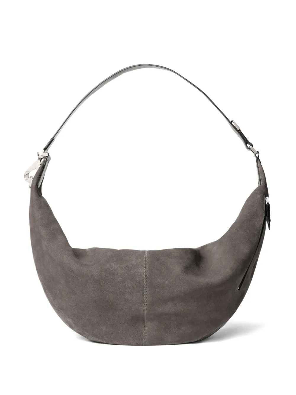 LEMAIRE large suede shoulder bag - Grigio
