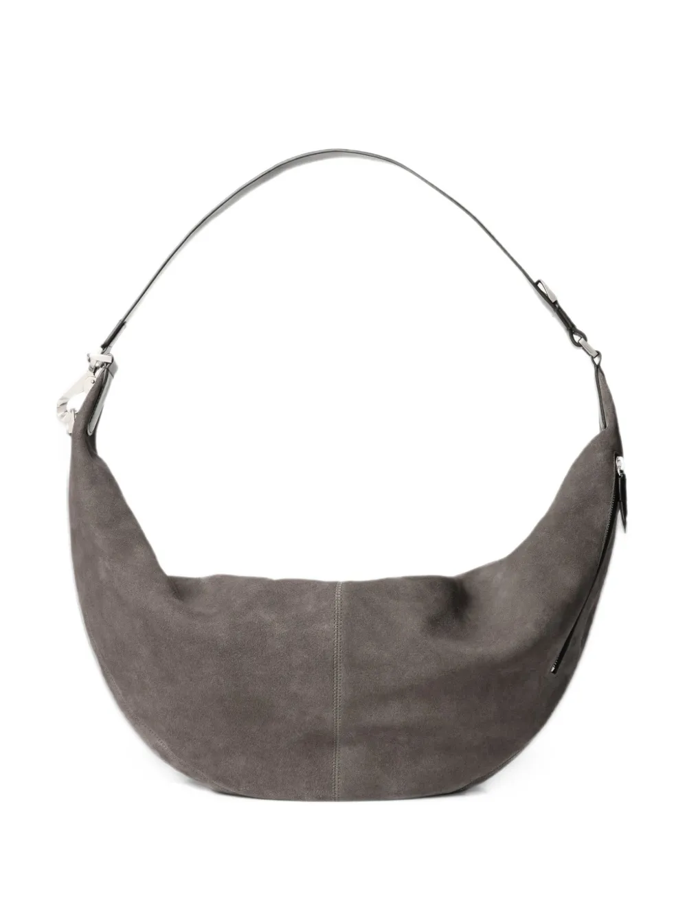 LEMAIRE large suede shoulder bag - Grigio