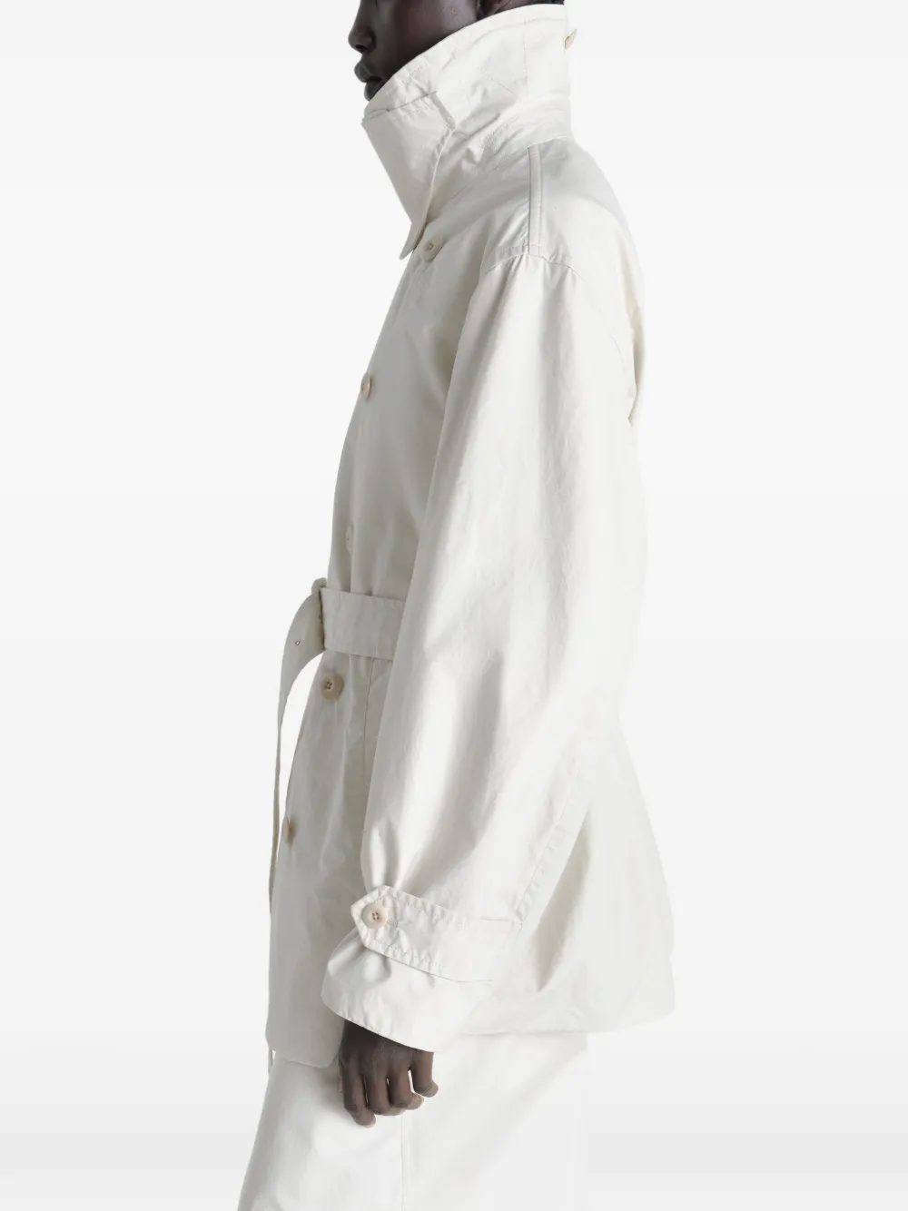 LEMAIRE Cropped Trench in Ventille® Cotton in Neutrals, view 4