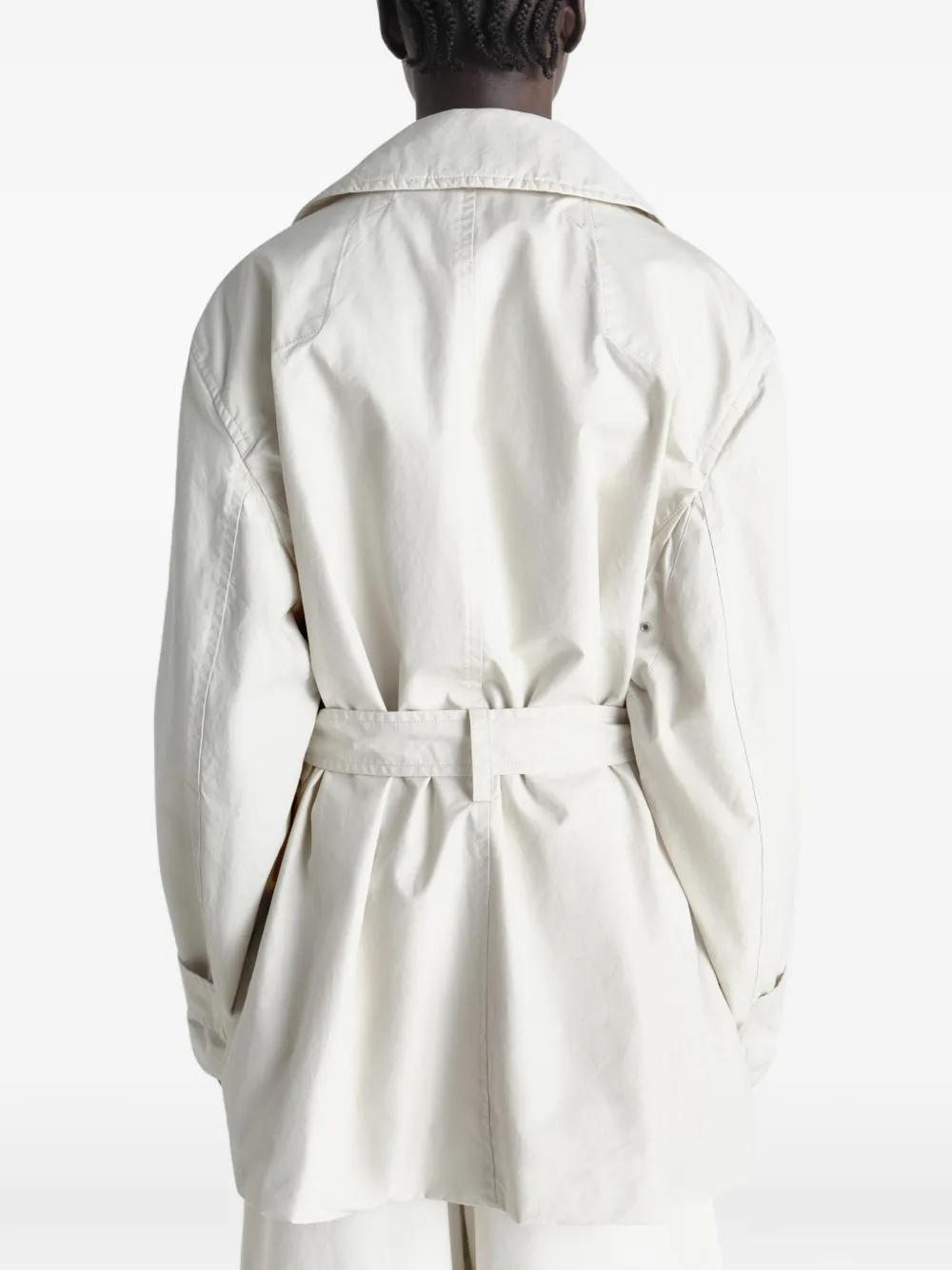 LEMAIRE Cropped Trench in Ventille® Cotton in Neutrals, view 5