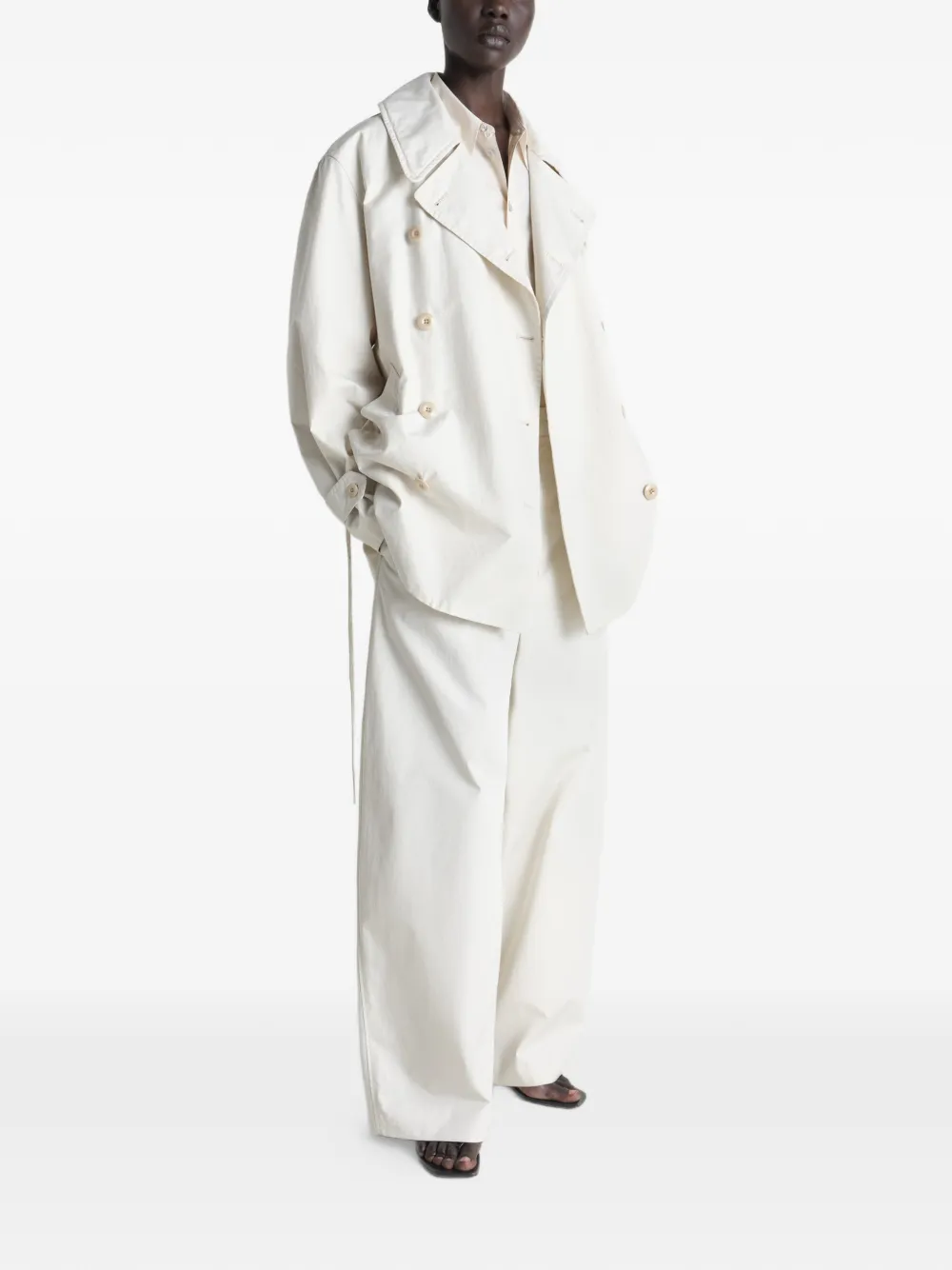  Lemaire Belted Trench Coat - Neutrals 