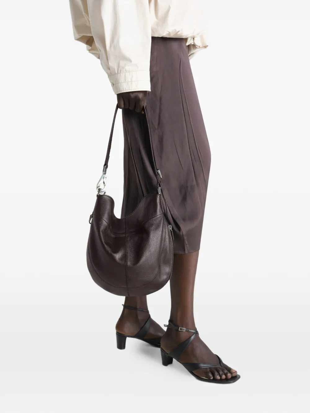  Lemaire Magnetic-closure Shoulder Bag - Brown 