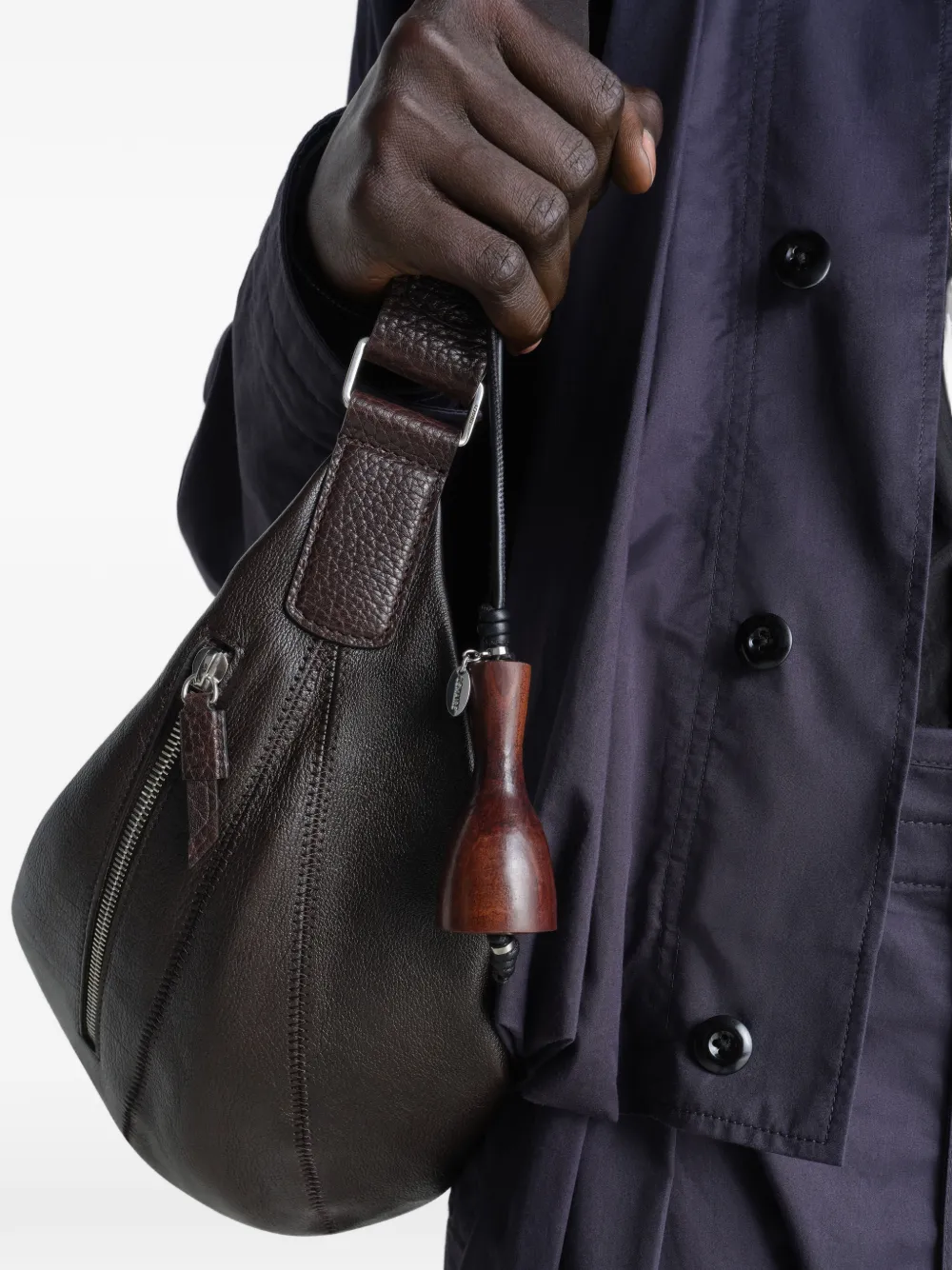  Lemaire Leather Bag Charm - Brown 