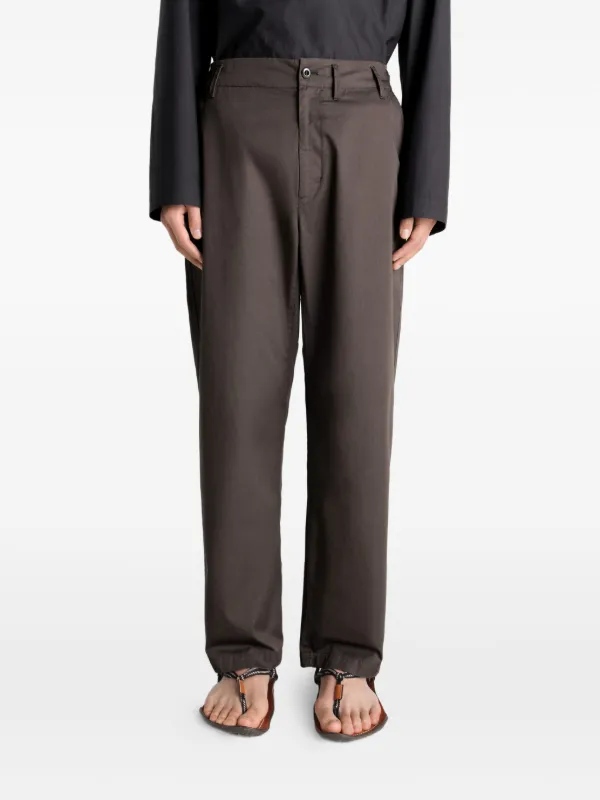 LEMAIRE Pocket Tapered Trousers | Brown | FARFETCH AO