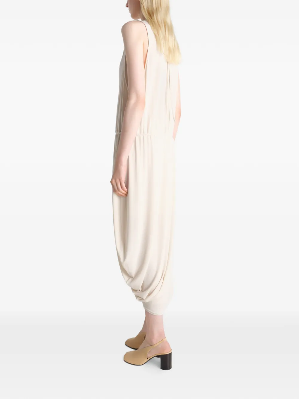 Lemaire Draped Asymmetric Dress - Neutrals 