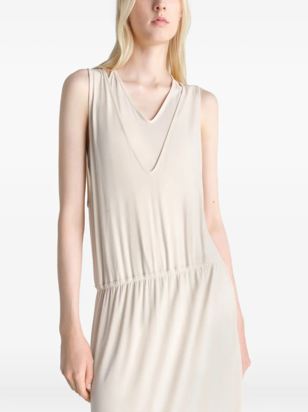 LEMAIRE Asymmetrische jurk Beige