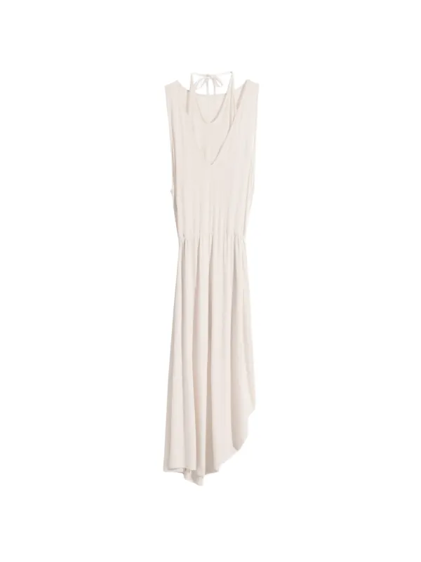 Lemaire Draped Asymmetric Dress in Neutrals