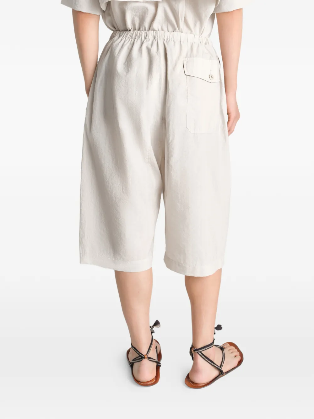 LEMAIRE Cargo easy shorts van technisch katoen Beige