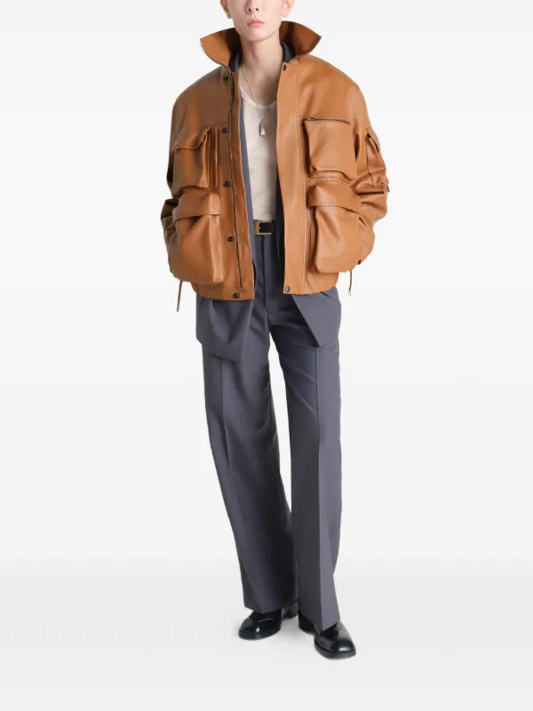 LEMAIRE レザーブルゾン | ブラウン | FARFETCH JP