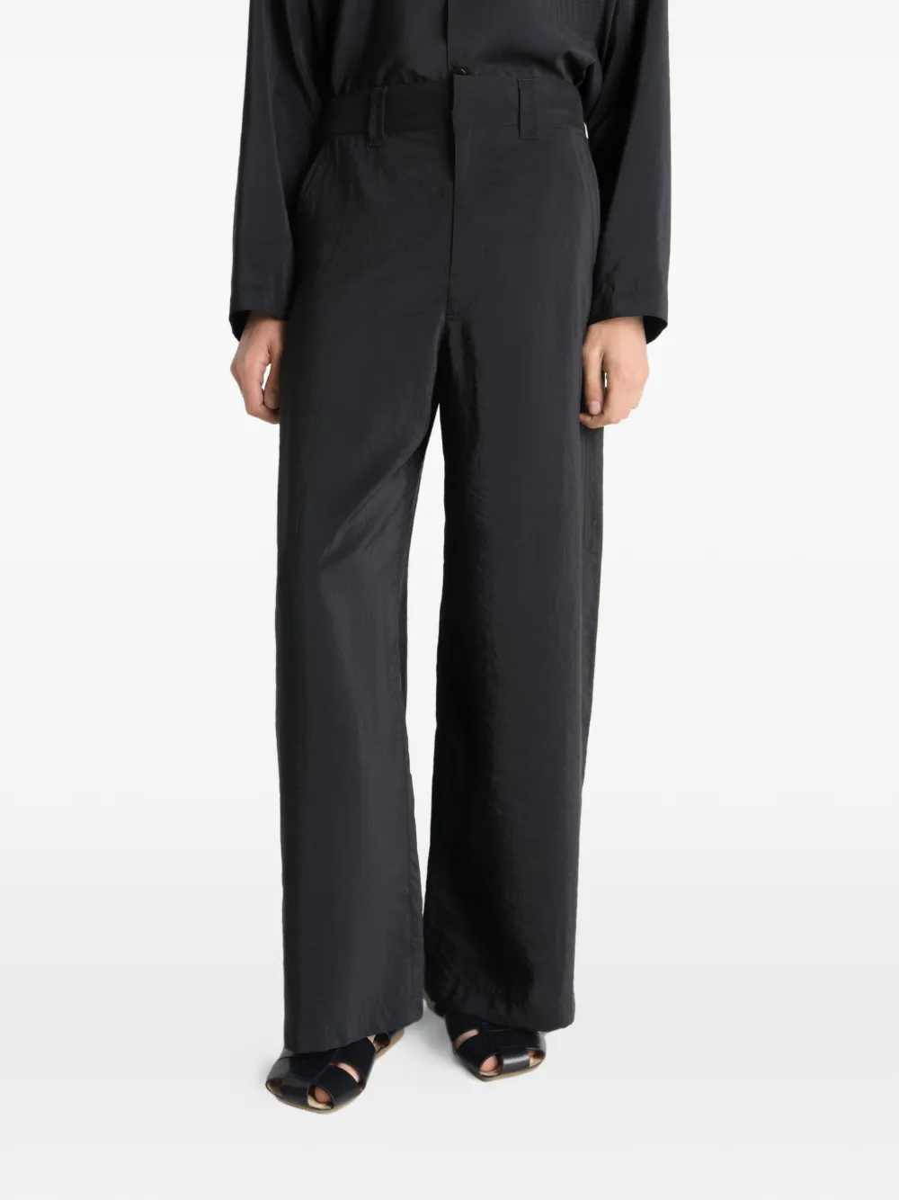  Lemaire Straight Tailored Trousers - Black 